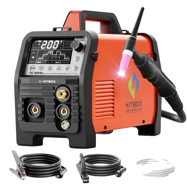 TIG-svejsemaskine, 160A maksimal strøm, digitalt display,220V, TIG200PRO