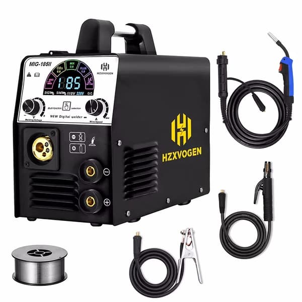 HZXVOGEN MIG-svejser, 185A maksimal effekt, multifunktionel svejsefunktionalitet,MIG185