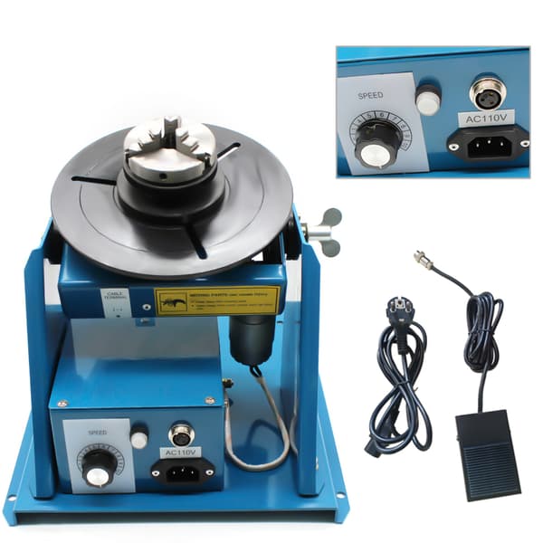 Rotary svejsepositioner, 220V indgang, 10KG horisontal belastning, justerbar hastighed