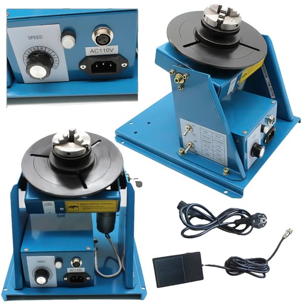 Rotary svejsepositioner, 220V indgang, 10KG horisontal belastning, justerbar hastighed