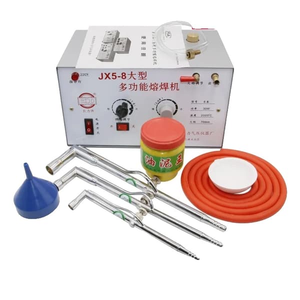 Smykkesmeltemaskine, Høj Effektivitet 30W, Justerbar Flamme Temperatur 2000°C,JX5-8 pakke 3, 220V