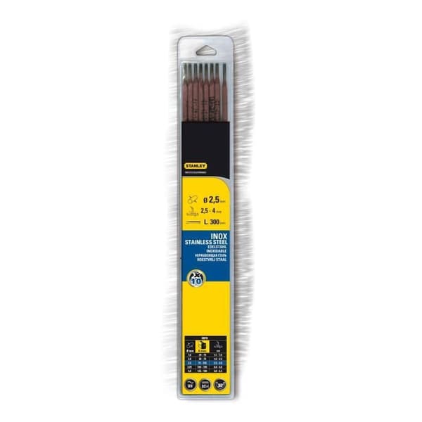 Svetsstänger - STANLEY - 460726 - Set med 10 rostfria elektroder - Ø 2,5 mm - L 300 mm