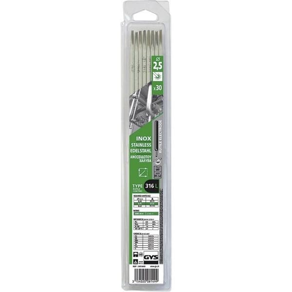 Blister med 30 elektroder GYS Inox 316L Ø2,5 mm - 081499