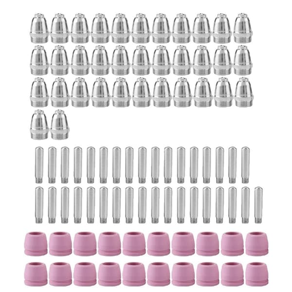 Plasma Skärare Förbrukningsmaterial Kit, 90-Delars Set, Elektroder och Munstycken Ingår,A