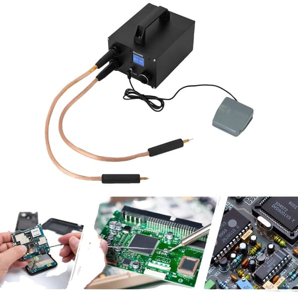 Digital Display Punktsvejser, 1400A Spidsudgang, LCD Skærm, Lange Svejsepensler