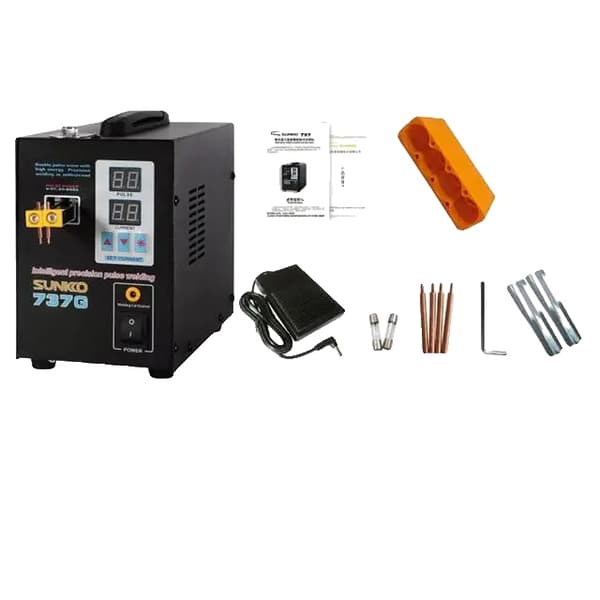 Akku Spot-hitsauslaite, 2,8 kW Teho, 50A-800A Hitsausvirta,standardi, 220V