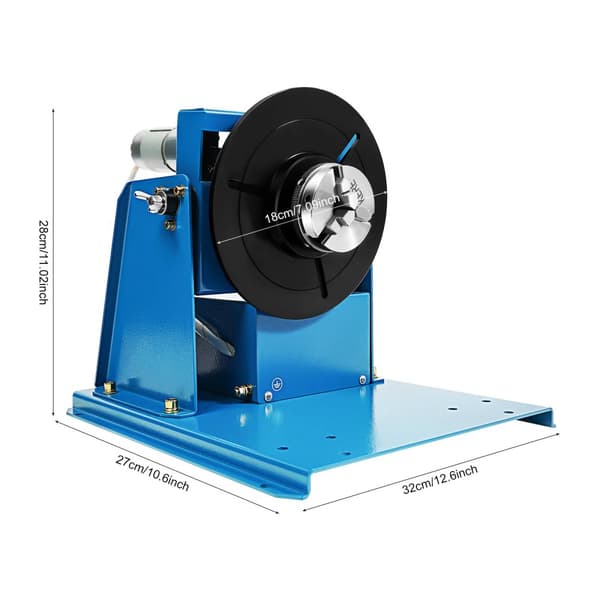 Rotary Welding Positioner, 10W Motor, 0-90° Vinkeljustering,220V, Blå
