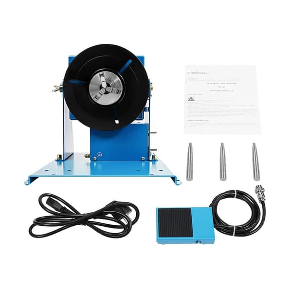Rotary Welding Positioner, 18CM Borddimension, 10W Motor, 10RPM Max Hastighet,220V, Blå
