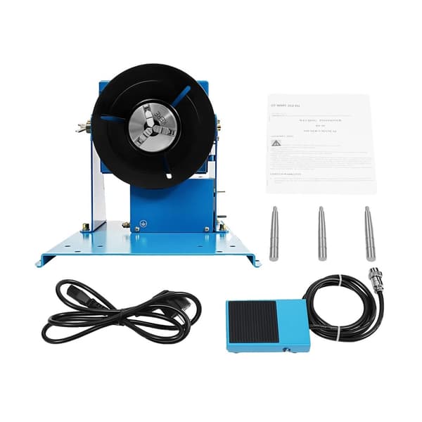 Rotary Welding Positioner, 18CM Borddimension, 10W Motor, 10RPM Max Hastighet,220V, Blå