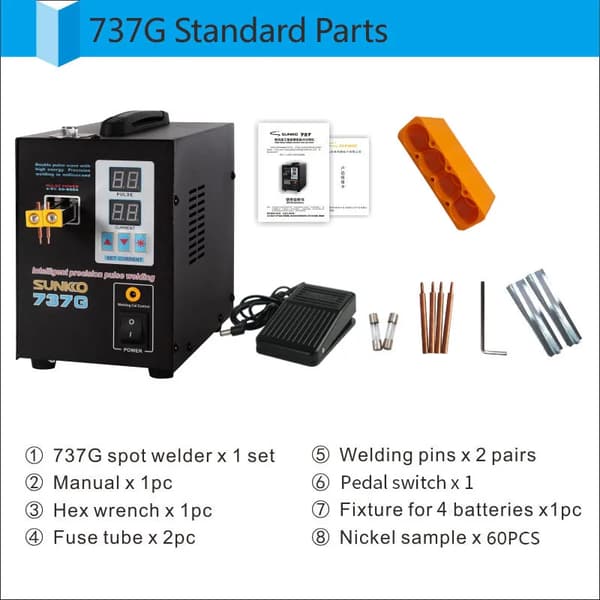 SUNKKO 737G Punktsvets, Pulsvetskapacitet, CE-certifierad,SUNKKO 737G, 220V