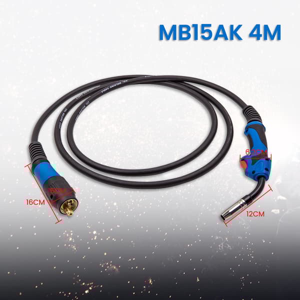 MIG Svejsebrænder MB15, 4m Længde, Euro Standard Forbindelse, Robust Design