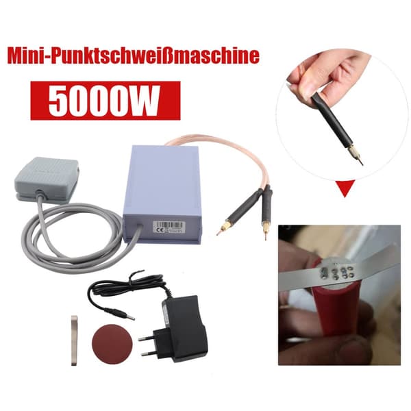 5000W Mini Punktsvejsningsmaskine, Justerbar Strøm, Fodpedalsbetjening, Kompakt Design