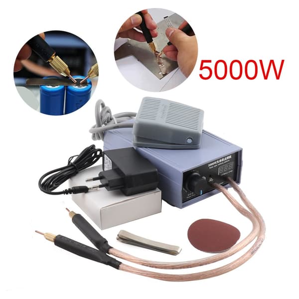 5000W Mini Punktsvejsningsmaskine, Justerbar Strøm, Fodpedalsbetjening, Kompakt Design