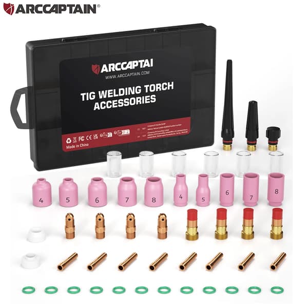 ARCCAPTAIN TIG-svetsbrännartillbehörsset, 49 delar, ren kopparkonstruktion,49PCS AR-TA001