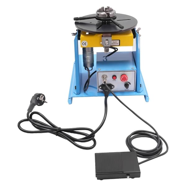 Rotary Welding Positioner, 10 kg horisontell belastning, 5 kg vertikal belastning, 0-90° lutningskapacitet,Blå