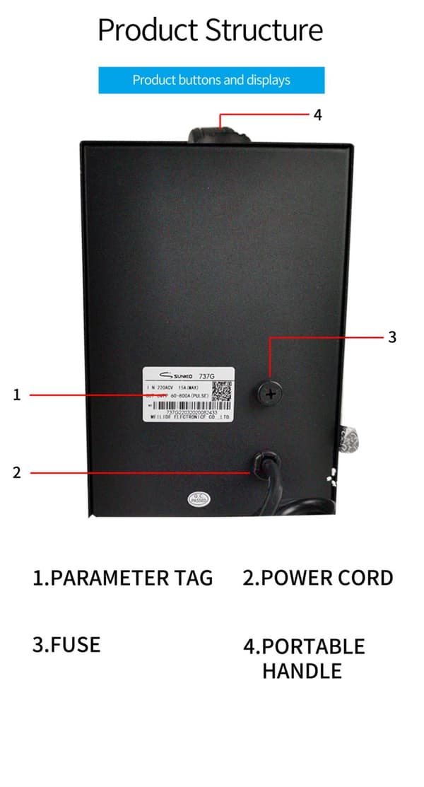 Batteri Punktsvejser, 1,5KW Nominel Arbejdscyklus, Dobbelt Digitalt Display