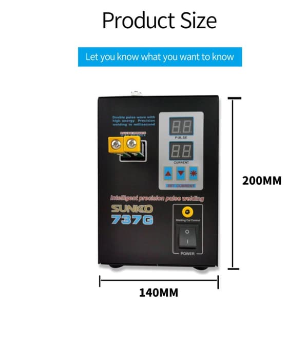 Batteri Punktsvejser, 1,5KW Nominel Arbejdscyklus, Dobbelt Digitalt Display