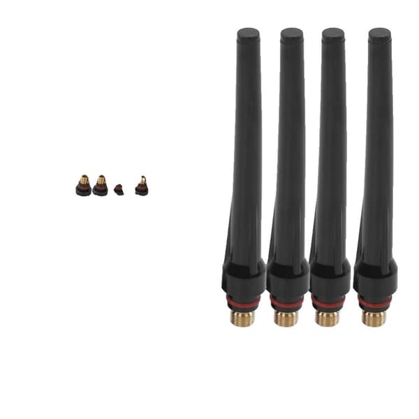 TIG Svetsbrännare Kit, 68 Delar, Inkluderar Gaslins, Bakre Lock, Svetsmunstycke,svart