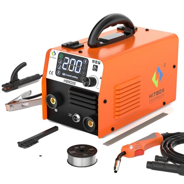 MIG-svejser, 220V/110V, 6,3 kg vægt,HBM200