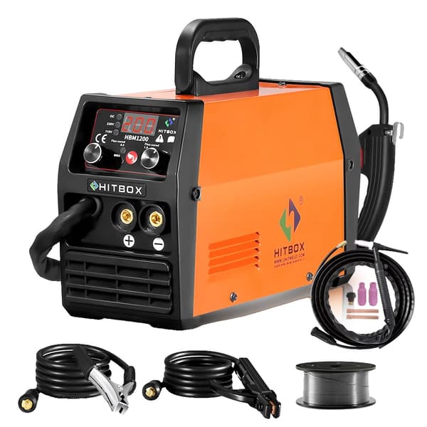HITBOX Svetsmaskin, 110V/220V Ingångsspänning, 7kg Lättviktsdesign,Med TIG Torch