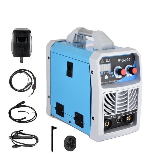 Hitsauskone, kannettava muotoilu, digitaalinen MIG-hitsaus,220V EU Plug Sininen