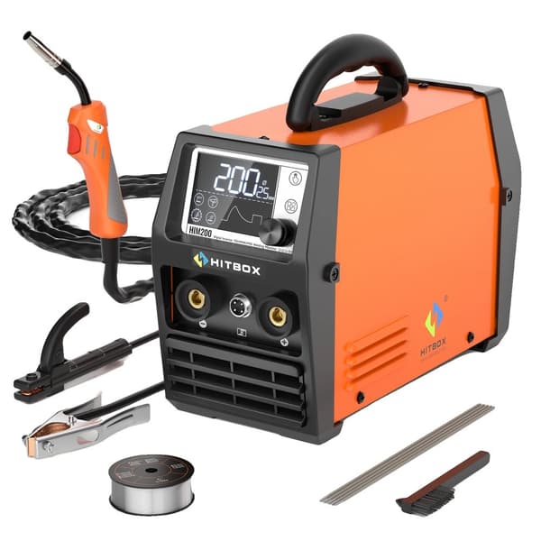 HITBOX Inverter Svetsmaskin, Bärbar 3 i 1 Design, Automatisk Trådmatning,HIM200