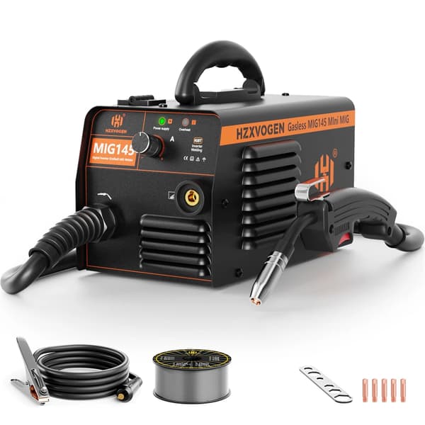 MIG-svejser, 145A gasløs drift, dual-voltage kapacitet, letvægts og bærbar,MIG145