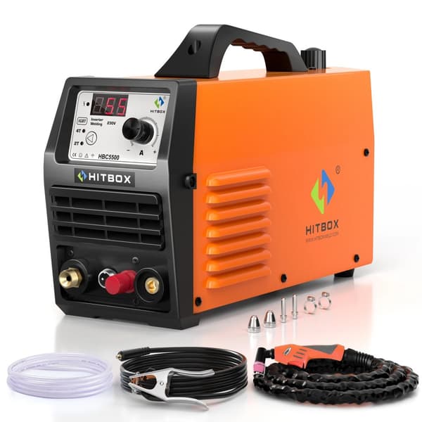 Plasma Cutter, 1-15 mm skæredybde, 230 volt indgang, 60% arbejdscyklus,EU-stik, HBC5500