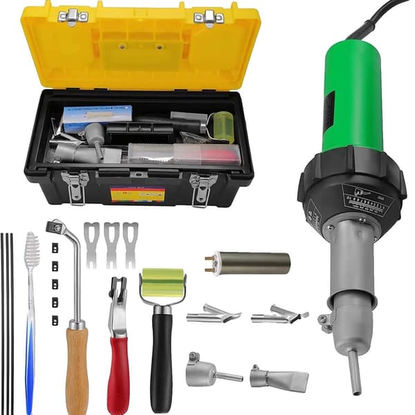 Plastsvetsningskit, 1600W Effekt, 21st Tillbehör,med låda, EU PLUG 220V