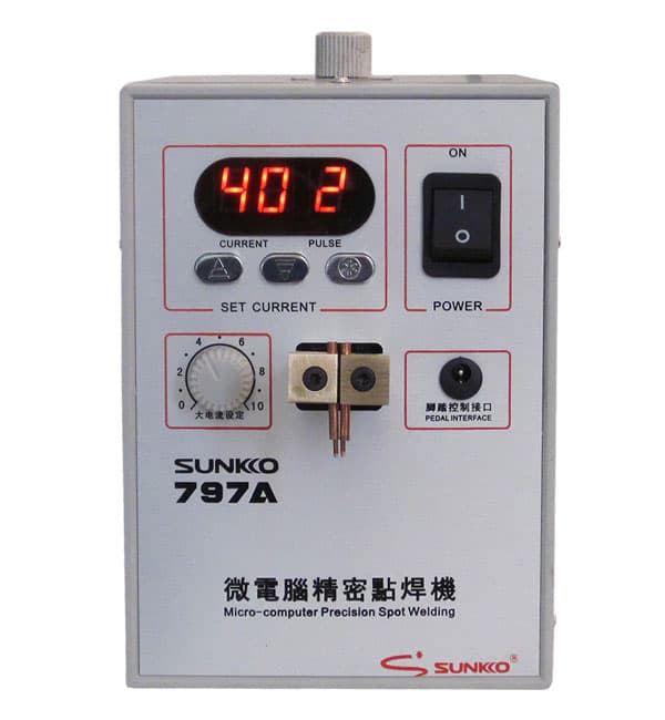SUNKKO 797A Punkt svejser, Multi-Pulse muligheder, Fodpedal kontrol, 180-240V 1.5KW