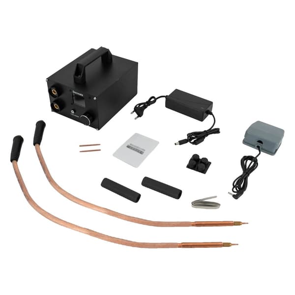 250 Gear Punktsvejsningsmaskine, 1400A Spidsværdi, 1,8-tommer LCD-skærm,Sort