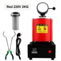 Miniatyrbild 2 av 2: Digitalt Guldsmältugn, 220V, 1400W Effekt, 1150°C Maximal Temperatur,Röd 2KG 220V