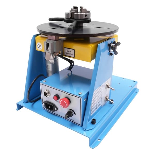 Rotary Welding Positioner, 1-12 rpm hastighetskontroll, 0-90° lutningsvinkel,220V, Blå