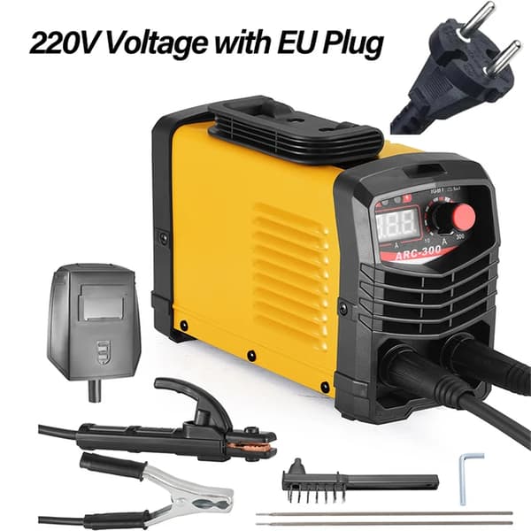 Svetsare, Intelligent IGBT Inverter, Legerat stålmetall, 220V EU-kontakt Gul