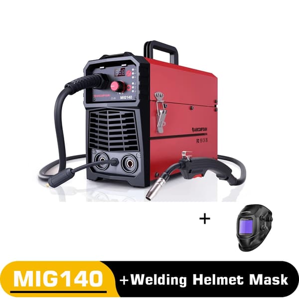 MIG Svejsemaskine, 140A Synergi Kontrol, Bærbar Design,EU-stik MIG140-2