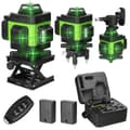 Miniatyrbild 1 av 2: Laser Nivåmaskin, 4D 16 Linjer, Självnivellerande, USB-uppladdningsbar, Grön EU