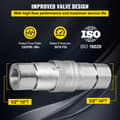 Miniatyrbillede 3 af 4: Hydraulisk kobling, 1/2" NPT gevind, 5076 PSI vurdering, kompatibel med skid steer læssemaskiner,8 Par