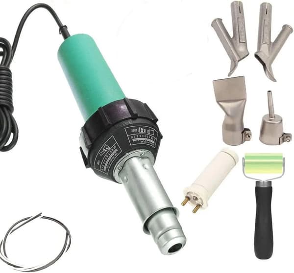 Muovihitsausase, 1600W lämmitysteho, 230L/min ilmavirta, 30-680 ℃ maksimilämpötila,Hitsaussuuttimella