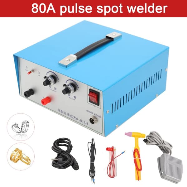 Pulssipistehitsauslaite, 80A Maksimi Virta, 400W Teho, Hitsausalue 0.5-1.5mm,Sininen