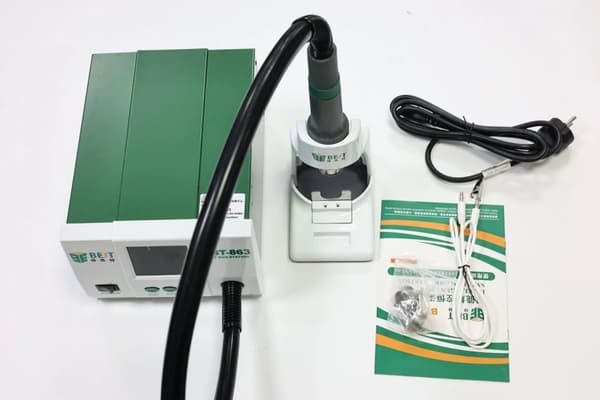 Varmluftpistol, 1200W effekt, digital LCD berøringskontrol, CE-certificeret,220V, 863
