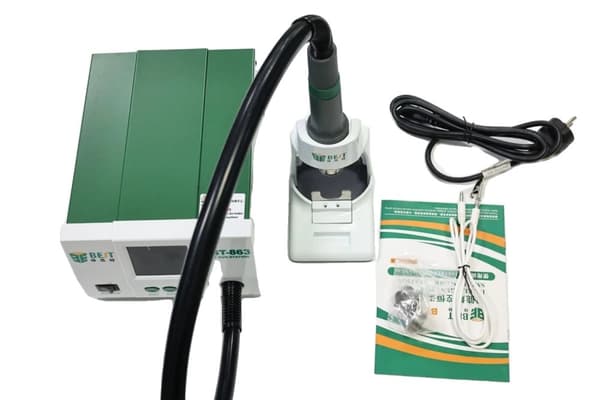 Varmluftpistol, 1200W effekt, digital LCD berøringskontrol, CE-certificeret,220V, 863