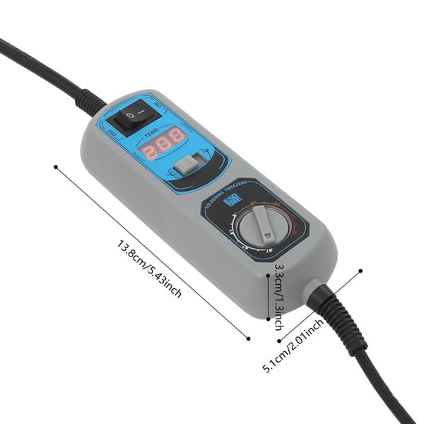 Mini Digital Lodde Station, LED Skærm, 200-480°C Temperaturinterval, Ledningsbaseret Elektrisk Strømforsyning,Sort Grå, 220-240V
