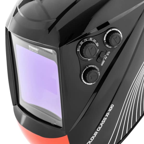 Automatisk svetshjälmsmask med ett färgat fält COLOUR GLASS XI-100