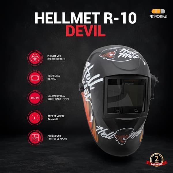Hellmet svetsare elektroniskt svetsmask R-10 Solter Devil