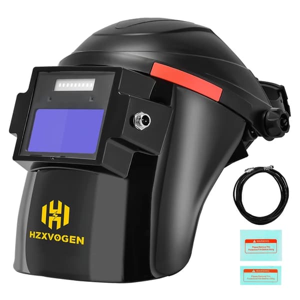 Svetsmask, Synkroniserad Mörkningsteknik, TrueColor LED-ljus, svart