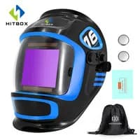 Auto-svetsmask, automatisk mörkning, justerbar nyans, brett synfält,800F Blå
