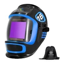 Auto-svetsmask, automatisk mörkning, justerbar nyans, brett synfält,800F Blå