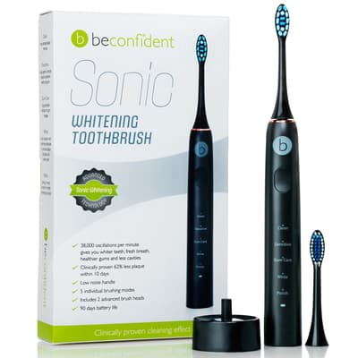 Beconfident Eltandborste Sonic Whitening svart/roseguld