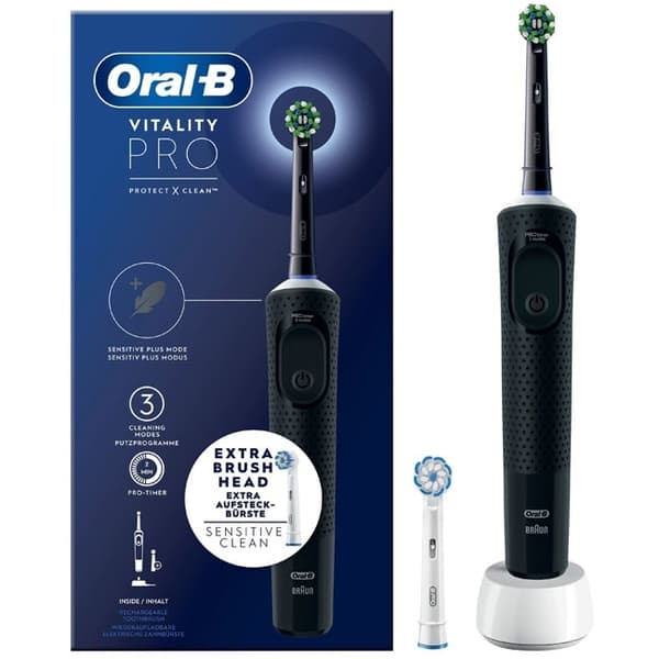Oral B Eltandbørste Vitality Pro Black + Extra Refill