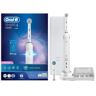 Oral B Smart Elektrisk Tandbørste 4 4400N White Sensi UltraThin